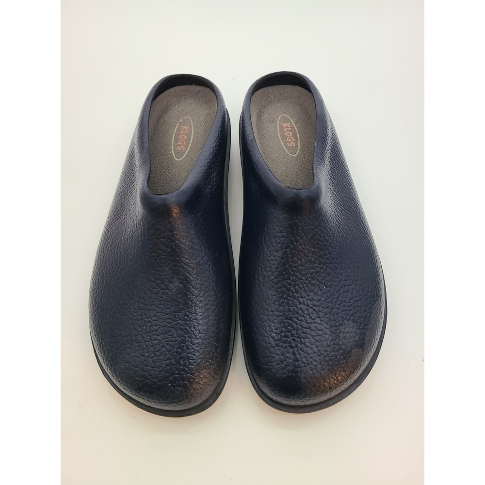 KLOGS Navy Blue Polyurethane Slip-on Clogs. Size 9. Made In USA